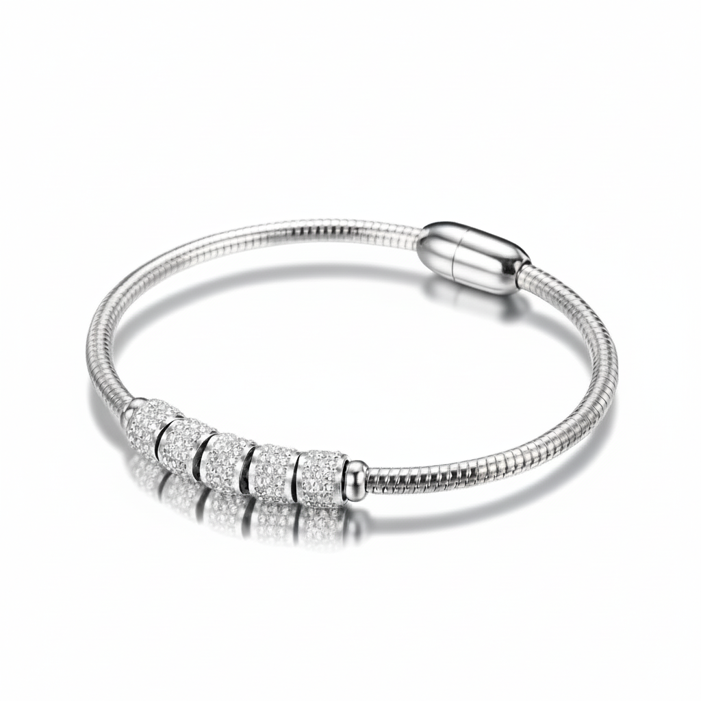 Magnetic Luck Bracelet Silver