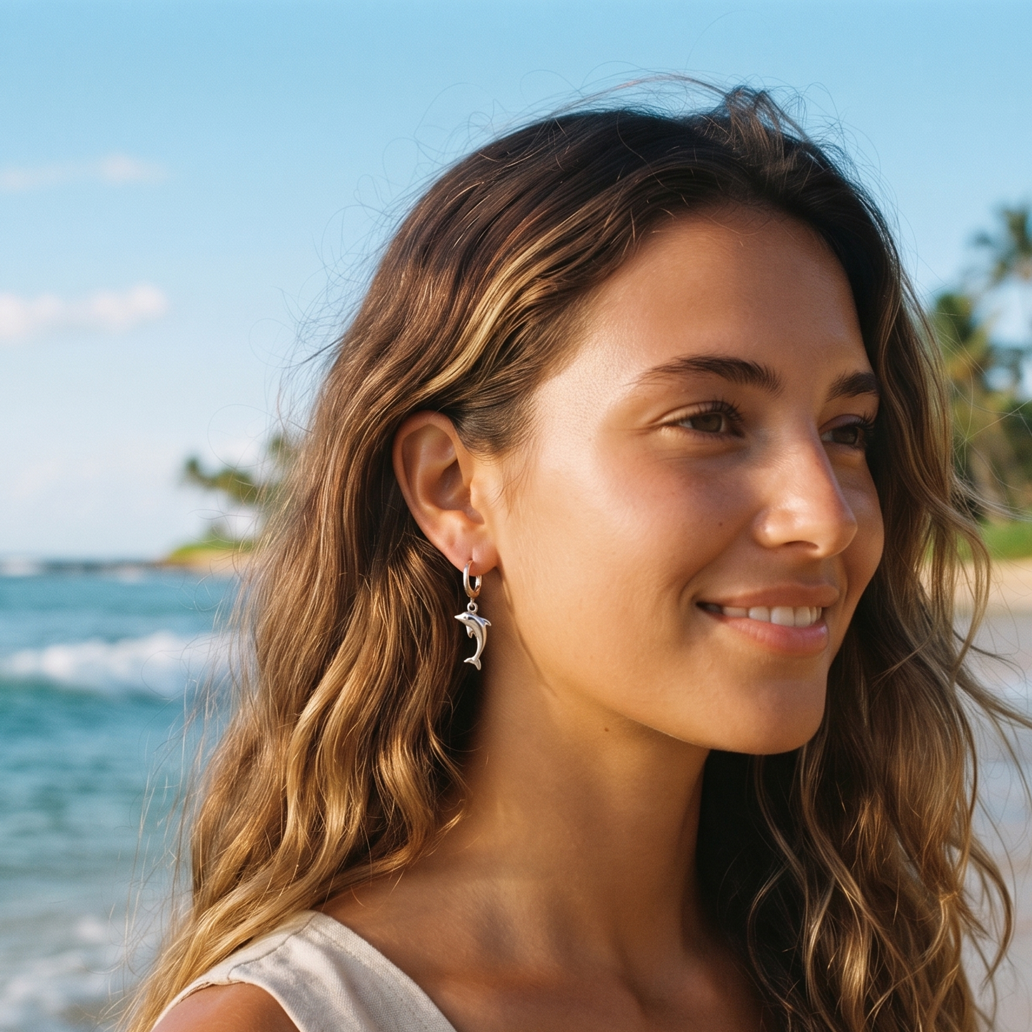 Boucles d'oreilles Cœur de Dauphin Argent