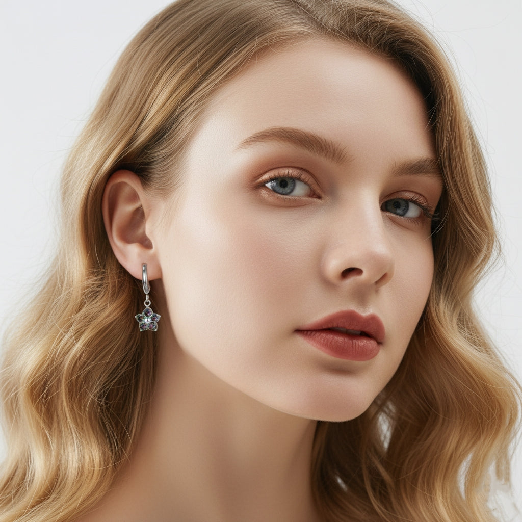 Flower of Light Earrings Silver