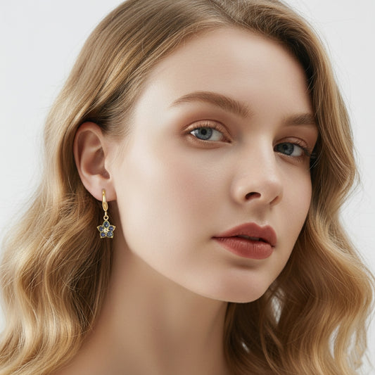 Flower of Light Earrings Gold