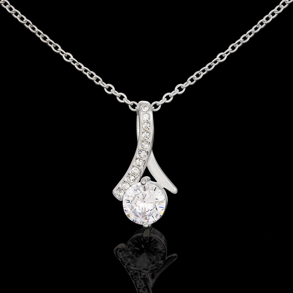 Bella Beauty Necklace 14K White Gold Finish