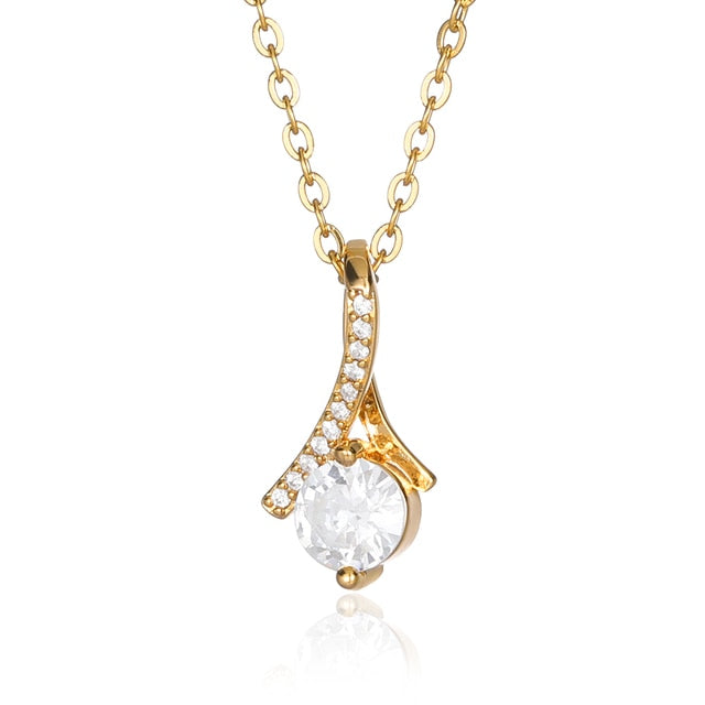 Bella Beauty Necklace 18K Yellow Gold Finish