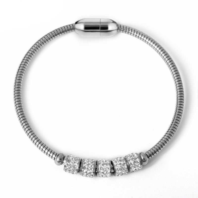 Magnetic Luck Bracelet Silver