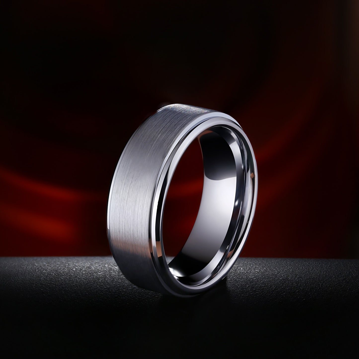 Modern Tungsten Carbide Ring For Men