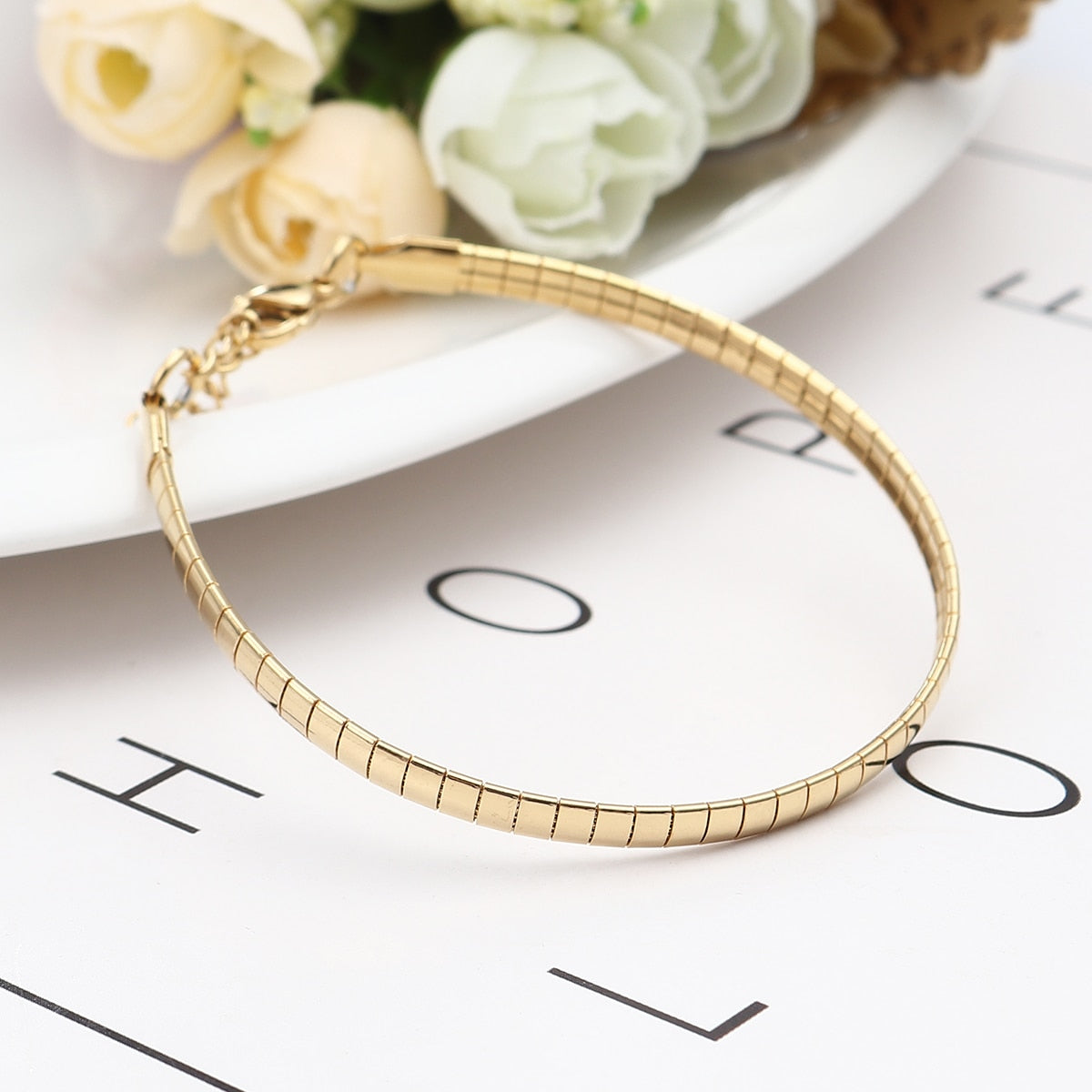 Boa Snake 18K Gold Finish Chain Bracelet