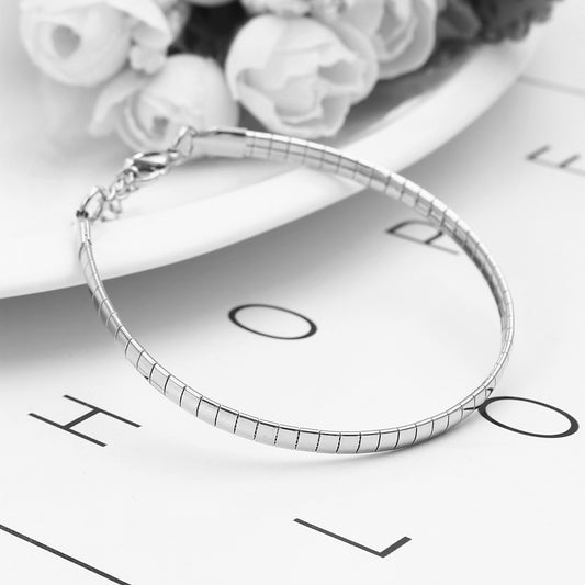 Bracelet Boa chaîne serpent argentée