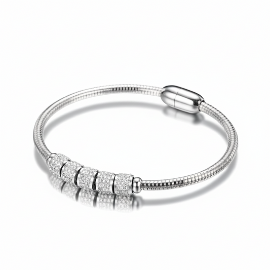 Magnetic Luck Bracelet Silver