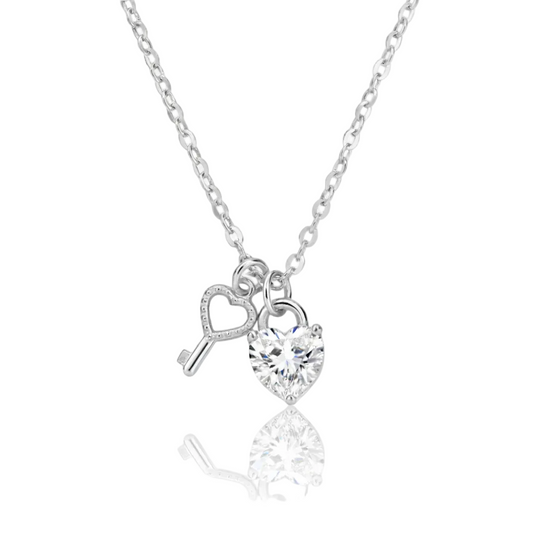 Key to my Heart Necklace Silver