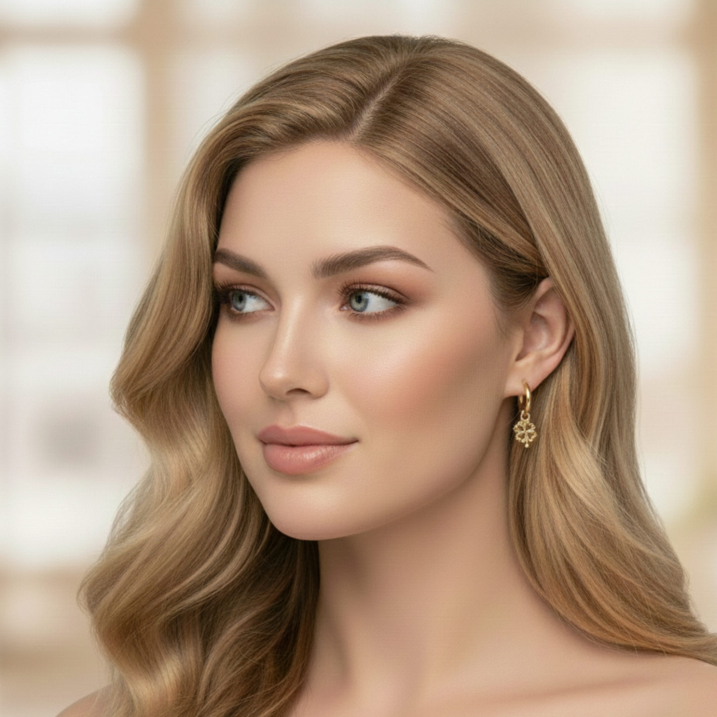 Lucky Heart Earrings Gold