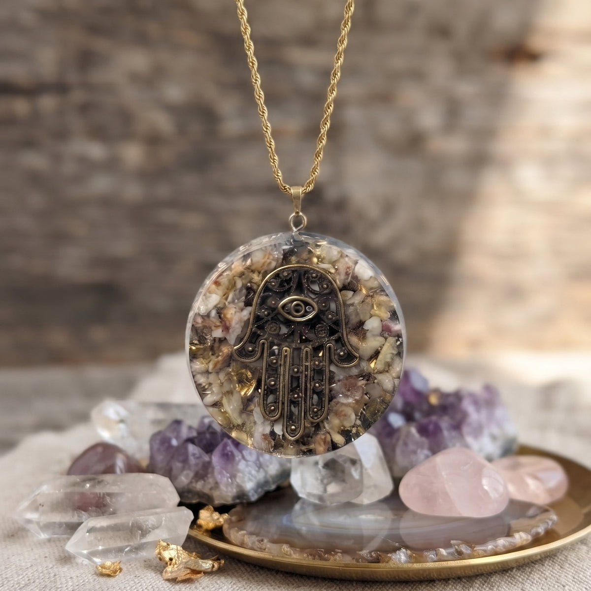 Orgonite Joie et Abondance Or