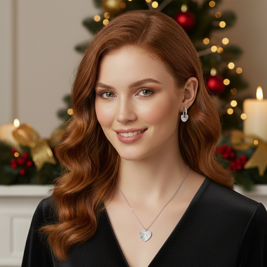 Sacred Heart Holiday Set Silver