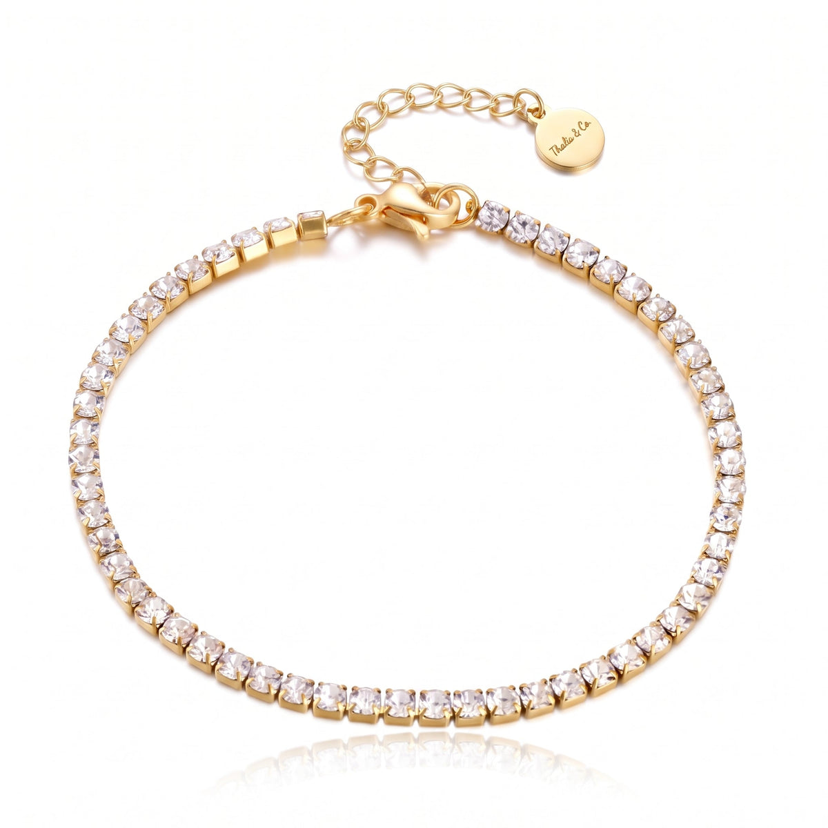 Crystal Core Bracelet Gold
