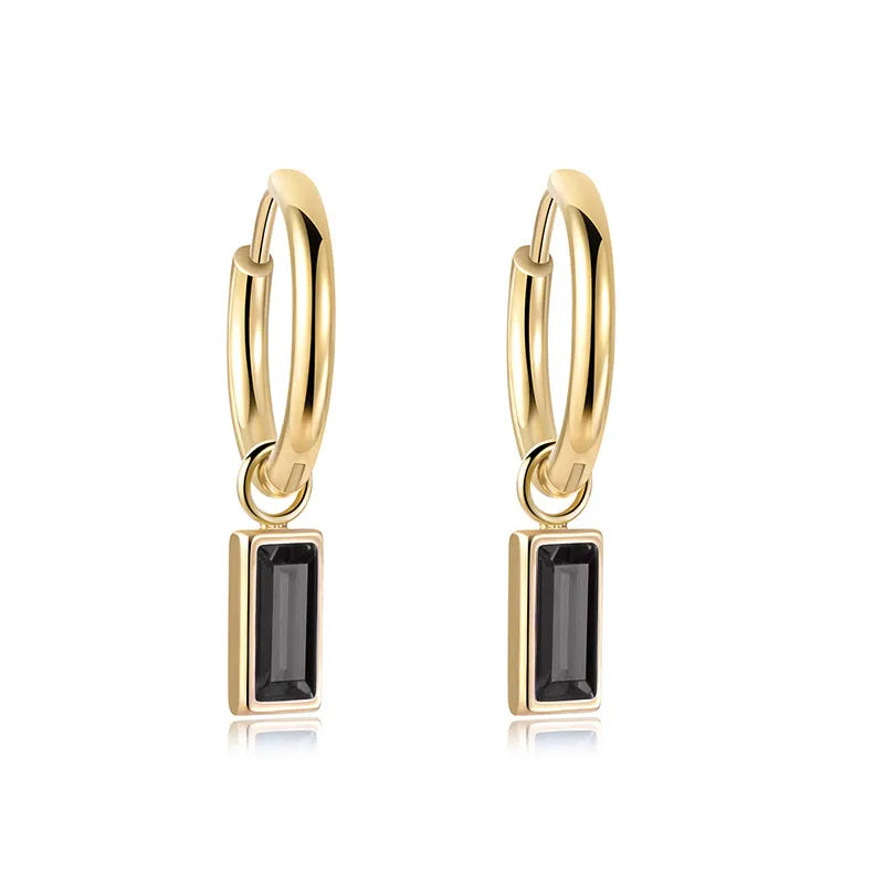 Balance and Power Pendant Earrings Black