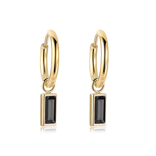 Balance and Power Pendant Earrings Black