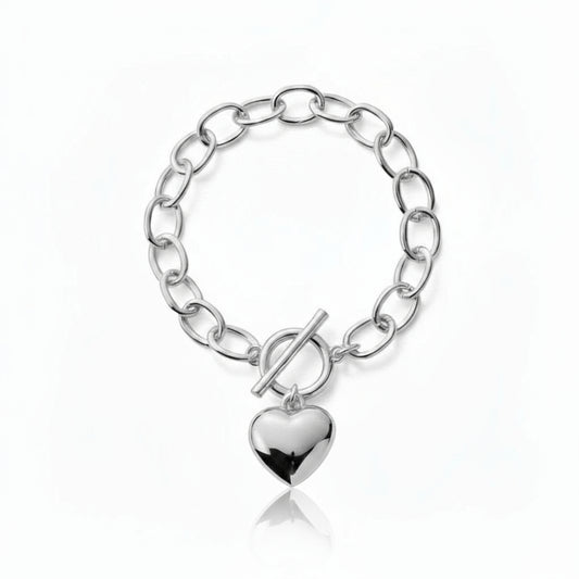 Divine Heart Bracelet Silver