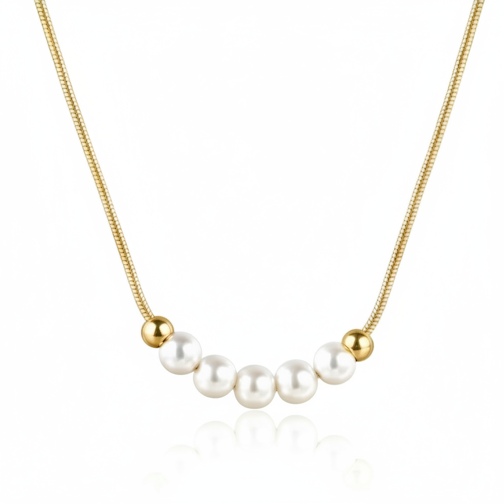 Collier Perle Rare Or