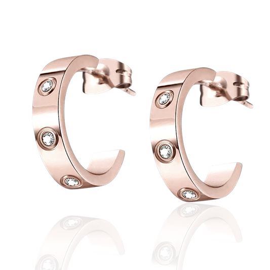 Celebrate Yourself Earrings Rose Gold