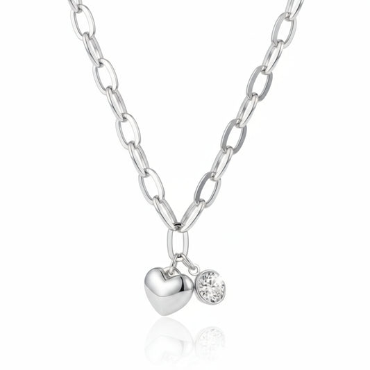 Heart Of Light Necklace Silver