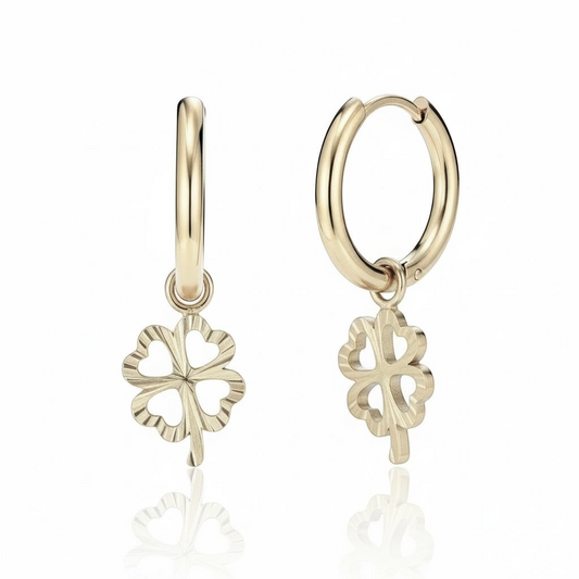 Lucky Heart Earrings Gold