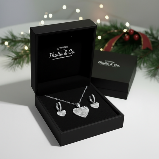 Sacred Heart Holiday Set Silver