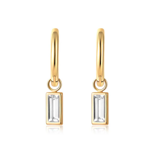 Balance and Power Pendant Earrings Clear