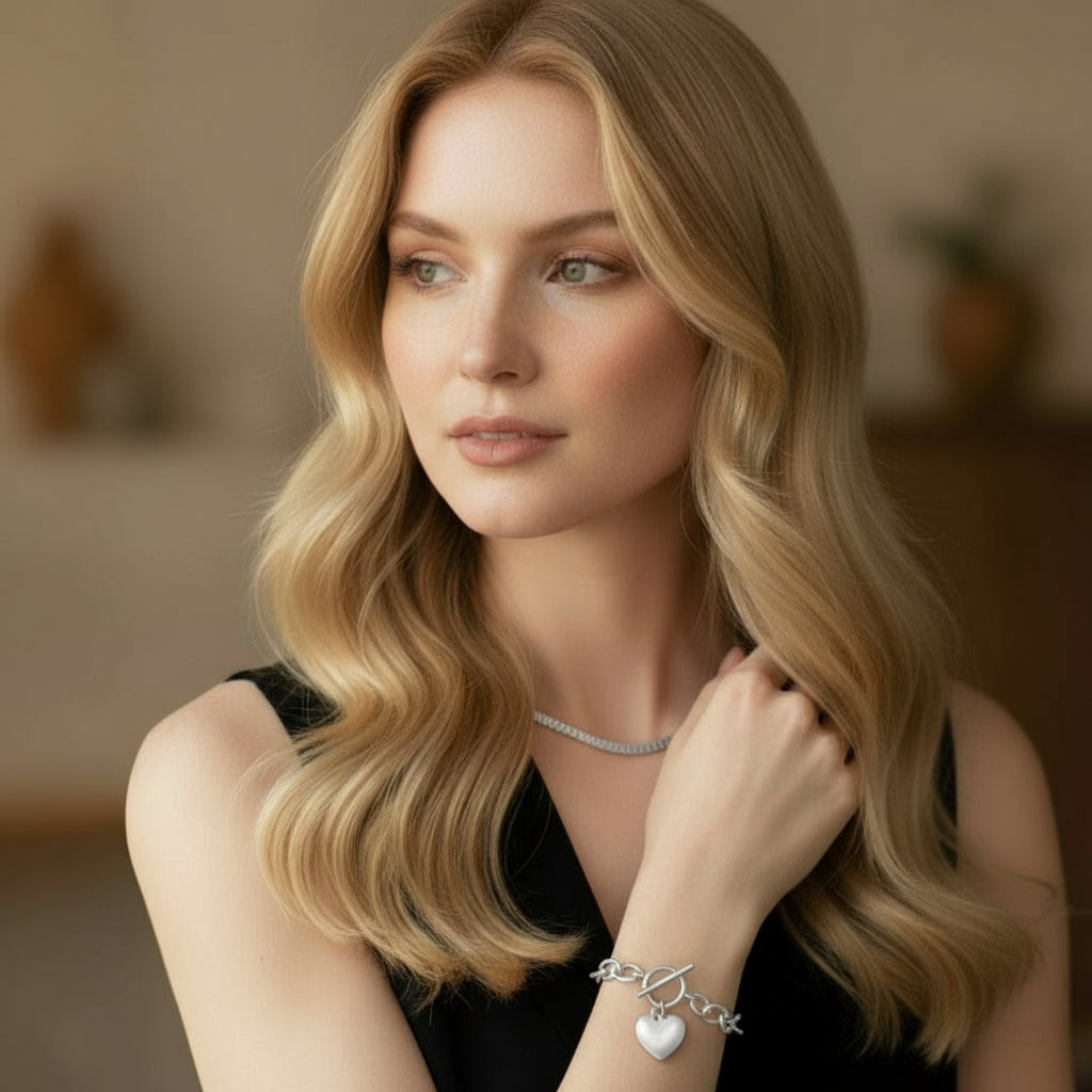 Divine Heart Bracelet Silver