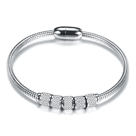 Magnetic Luck Bracelet Silver
