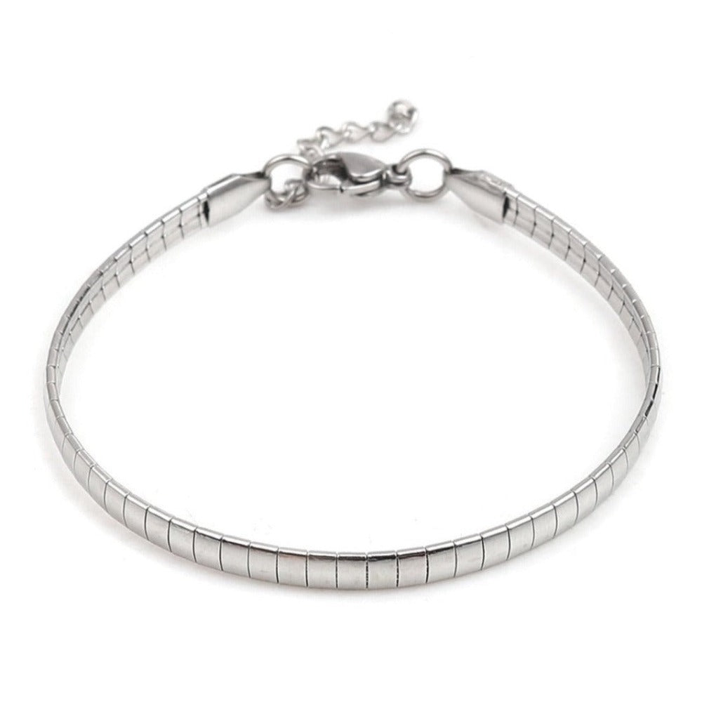 Boa Snake Silver Chain Bracelet