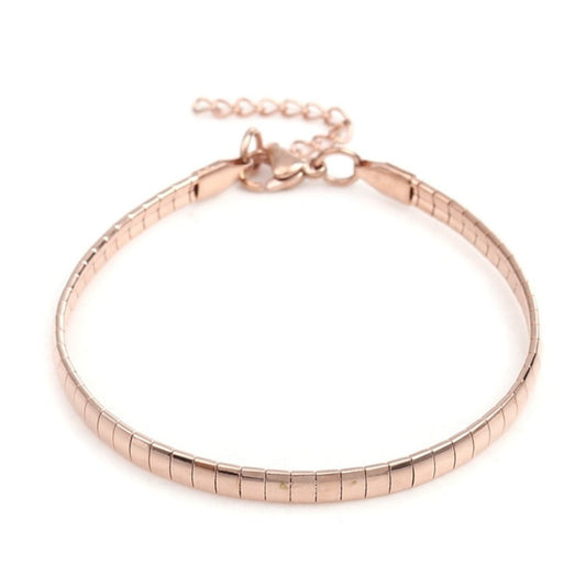 Boa Snake Gold Rose Chain Bracelet
