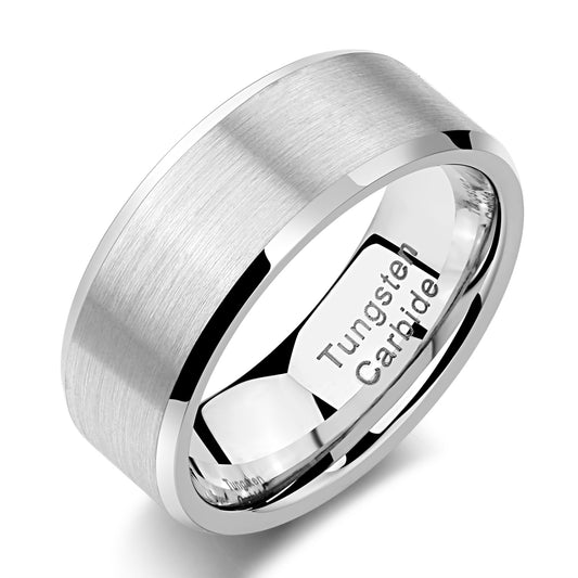 Modern Tungsten Carbide Ring For Men