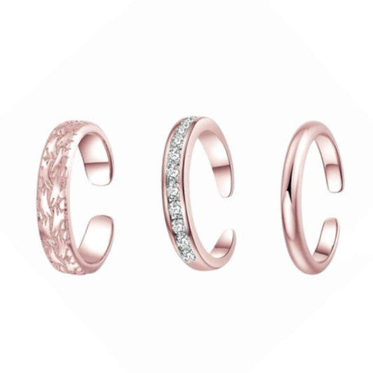 Summer Bliss Toe Ring Rose Gold (3 pcs)