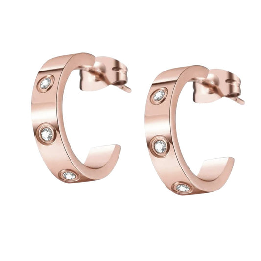 Celebrate Yourself Earrings Rose Gold